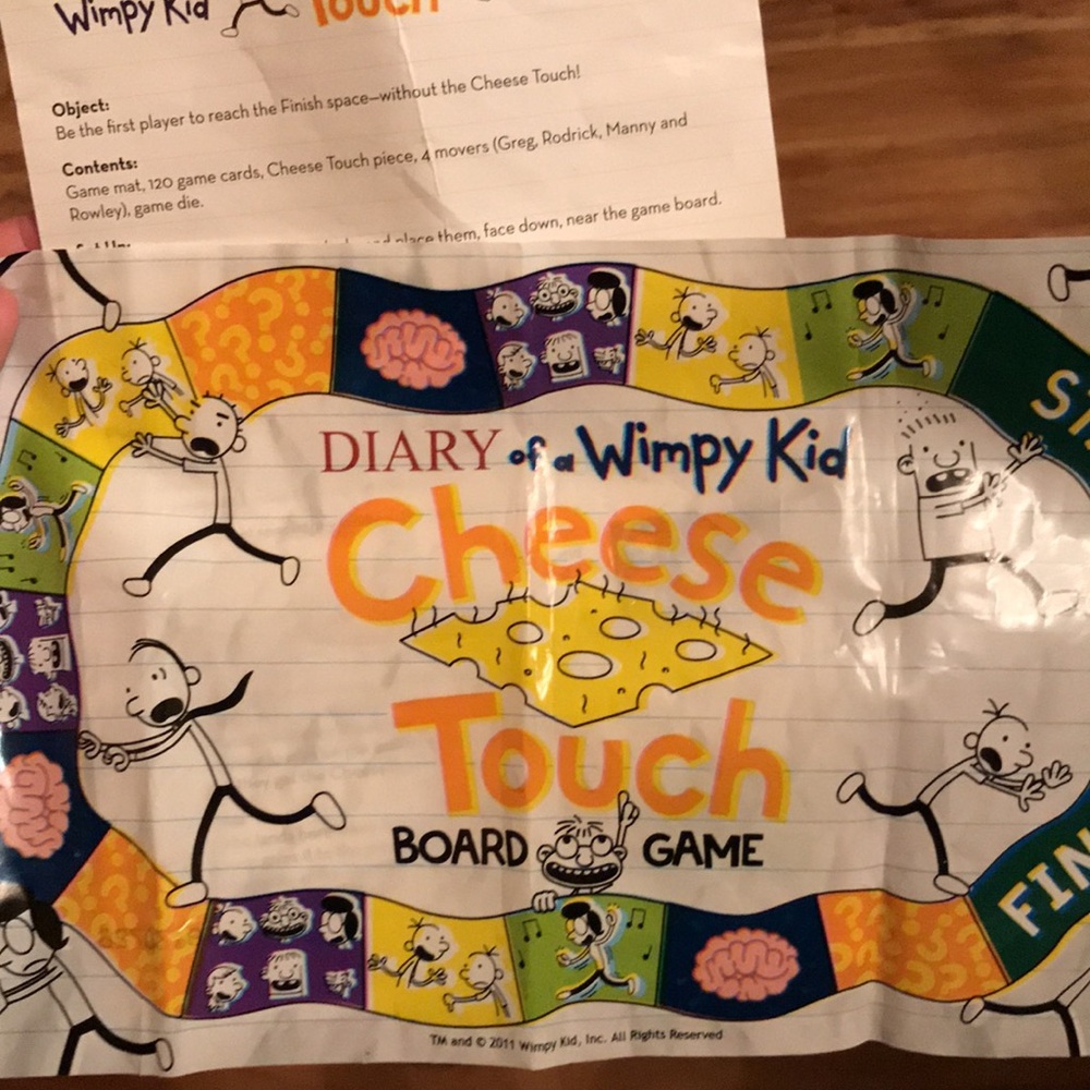 Diary of a Wimpy Kid Cheese Touch Board Game portable in metal box 3-4 players